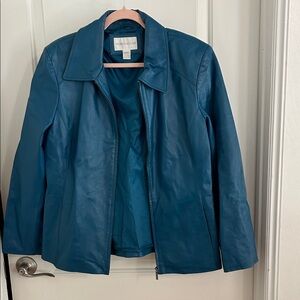 Worthington Teal Leather Jacket
